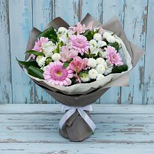 Букет цветов из:  Герберы, Альстромерии и Хризантемы в Абдулино