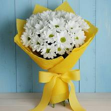Букет Застенчивые лепестки в Абдулино Букет цветов из: Хризантемы в Абдулино