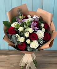 Букет цветов из:  Розы и Альстромерии #REPLACE_PRED# Абдулино