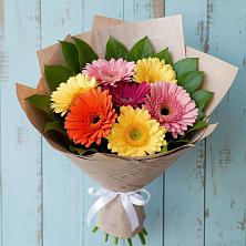 Букет яркий день в Абдулино Букет цветов из: Герберы в Абдулино