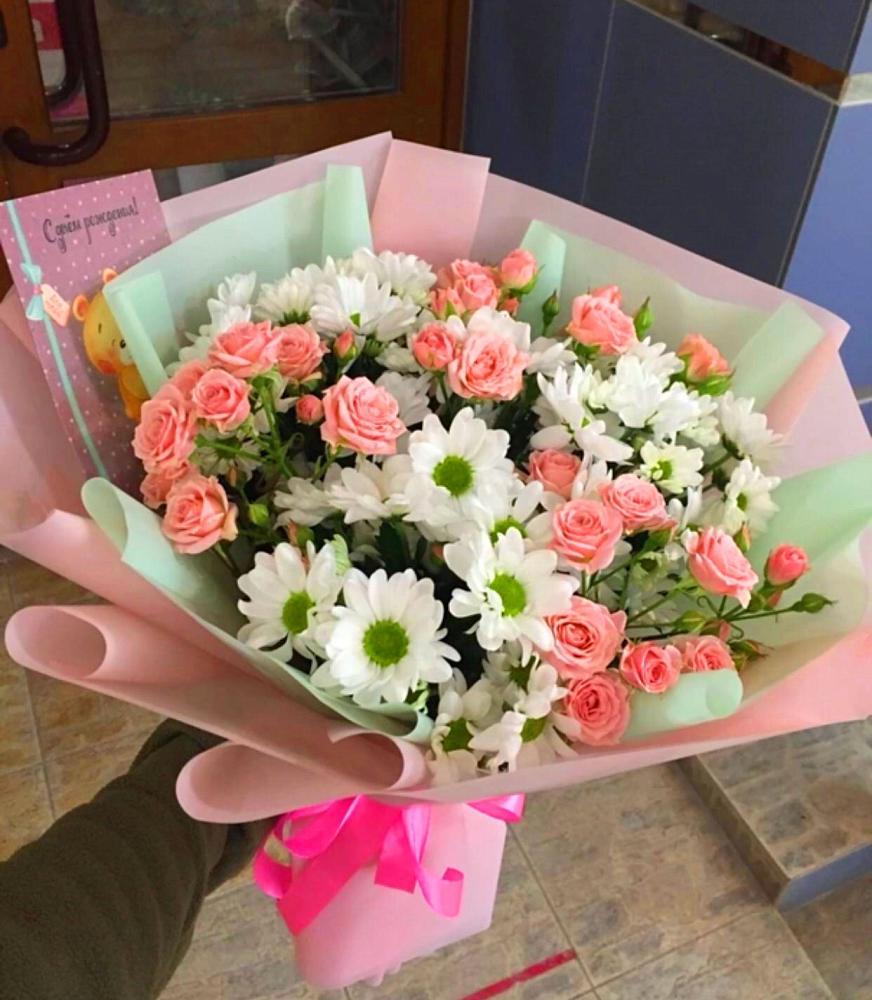 Букет цветов из: Розы и Хризантемы в Абдулино