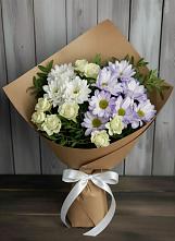 Букет цветов из:  Хризантемы и Розы в Абдулино