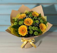 Букет цветов из:  Герберы и Хризантемы в Абдулино