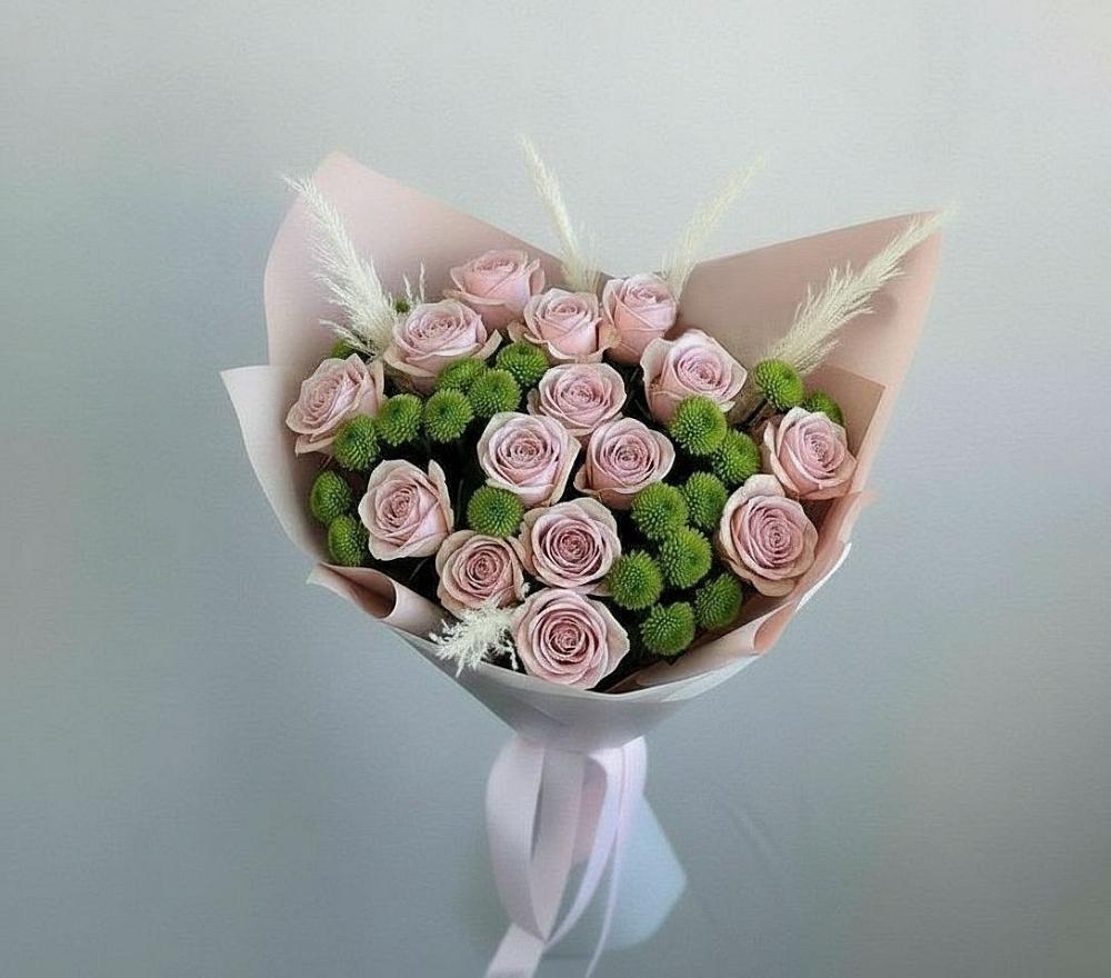 Букет цветов из: Розы и Хризантемы в Абдулино