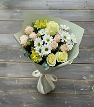 Букет цветов из:  Альстромерии, Розы и Хризантемы в Абдулино