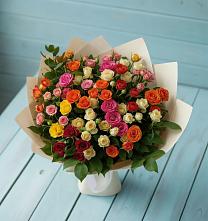 Букет Микс из разноцветных кустовых роз #REPLACE_PRED# Абдулино